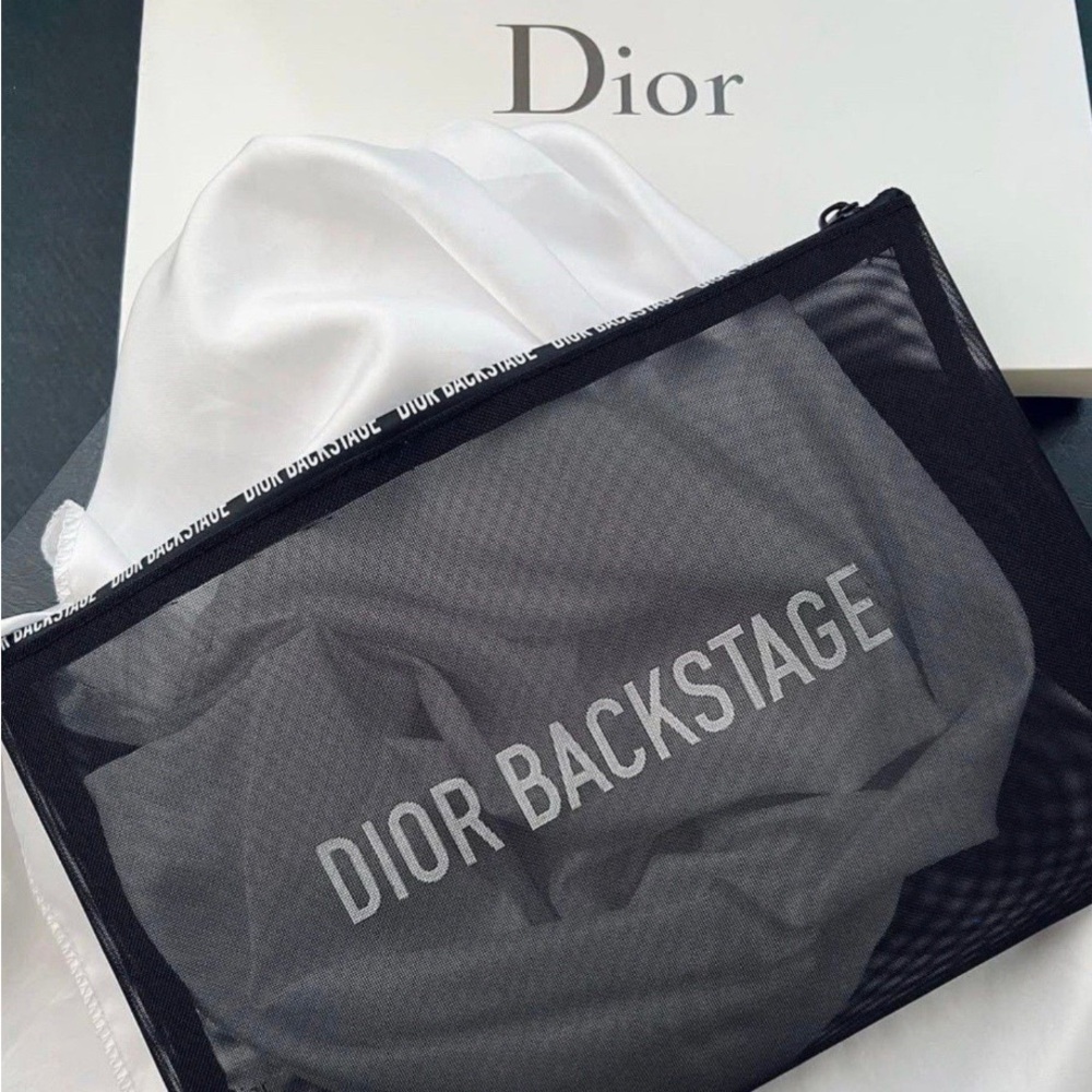 Dior Backstage Black and White Mesh Pouch (GWP)